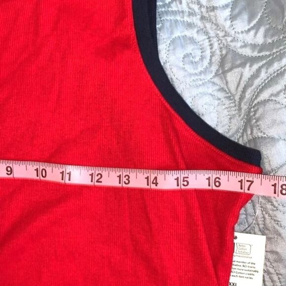 No Boundaries Mens Red Contrast High Neck Tank Top Size XXXL - Picture 6 of 7